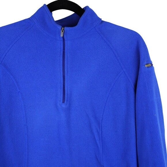 L.L.Bean Blue 1/4 Zip Fleece Pullover M‎ - Picture 2 of 5